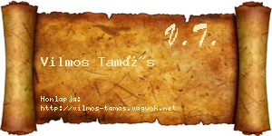 Vilmos Tamás névjegykártya