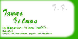 tamas vilmos business card